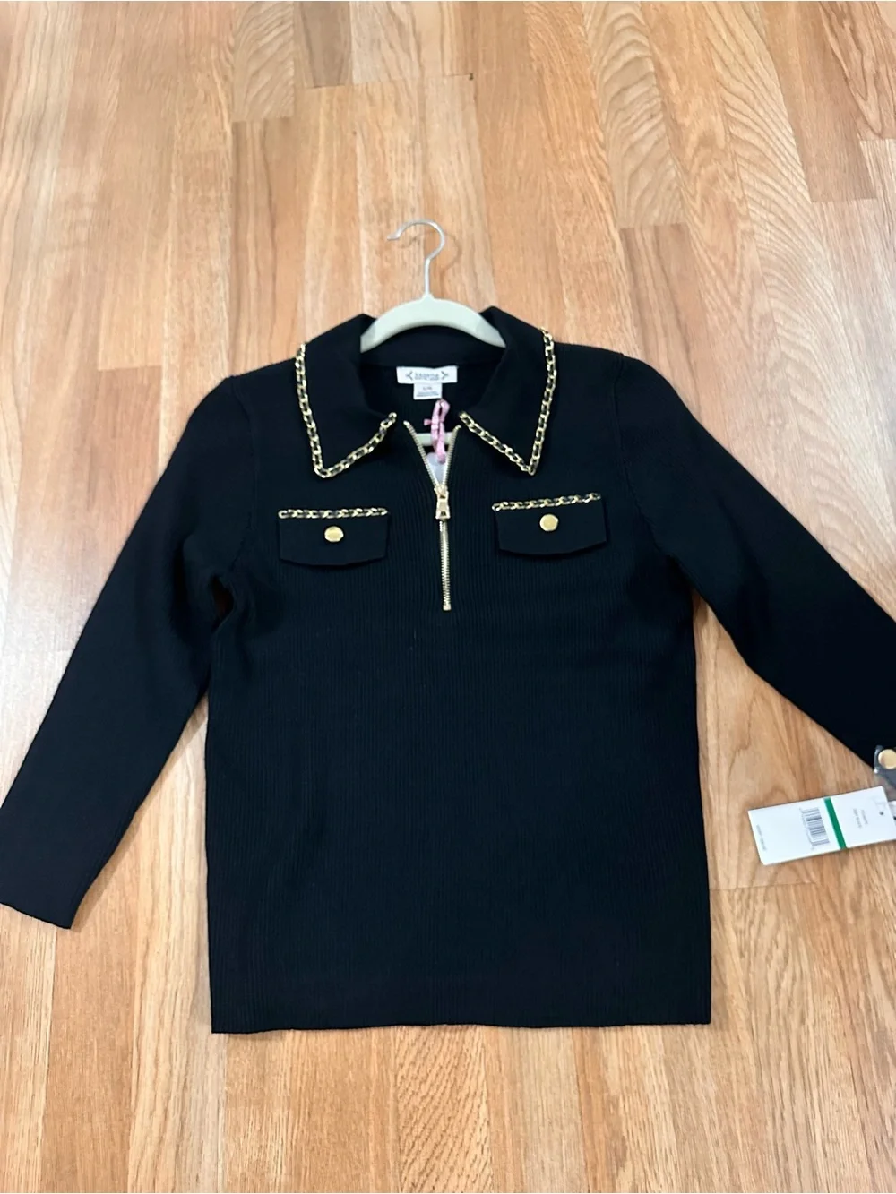 Nannette black ribbed